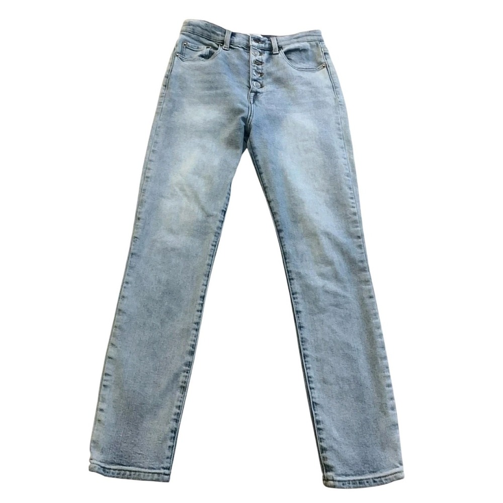 Pistola Button Fly‎ Skinny Jeans 27 Light Wash High Rise P6643QAL-JLE Denim